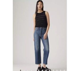 EUC Levi's Ribcage Straight Ankle Jeans Womens 27x27 Blue High Rise 72693-0059